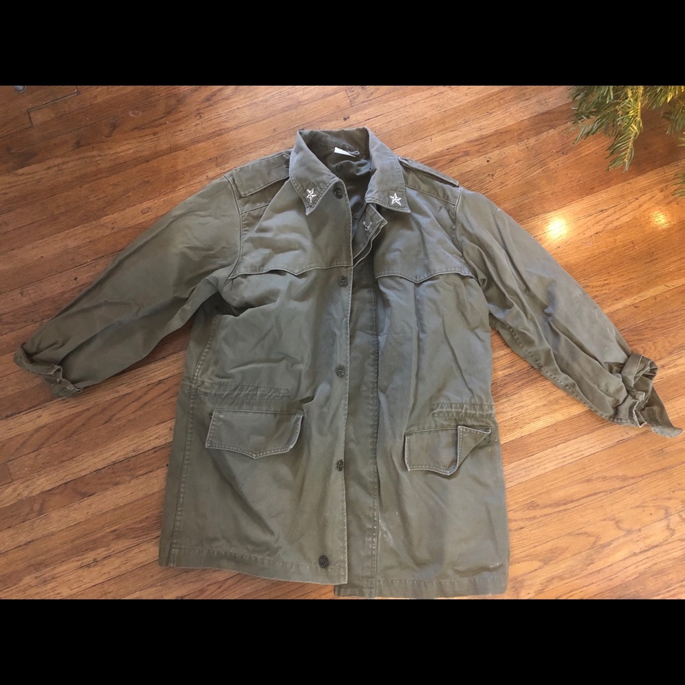 Cool vintage army coat with padded liner jacket